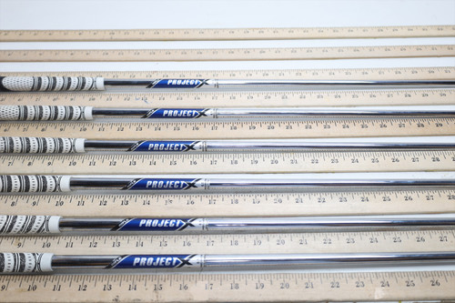 Project X Blue Label Steel 125g 6.5 X 33.25"-36.25" Iron Shaft Set Pulls 2696 Project X Blue Label Steel 125g 6.5 X 33.25"-36.25" Iron Shaft Set Pulls 2696
