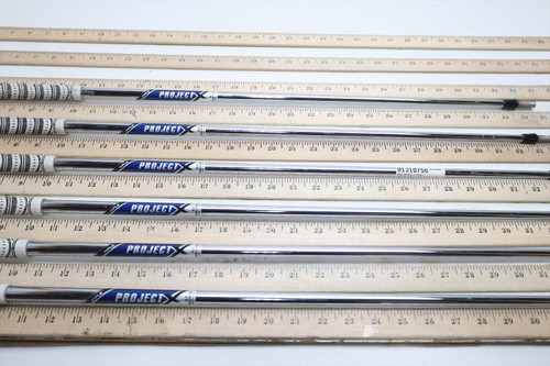 Project X Blue Label Steel 6.0 120g Stiff 33.5"-36.25" Iron Shaft Set Pulls 0756 Project X Blue Label Steel 6.0 120g Stiff 33.5"-36.25" Iron Shaft Set Pulls 0756