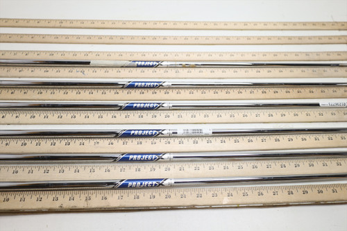 Project X Blue Label Steel 5.0 110g Senior 36.75"-39.5' Iron Shaft Set Pulls 773 Project X Blue Label Steel 5.0 110g Senior 36.75"-39.5' Iron Shaft Set Pulls 773