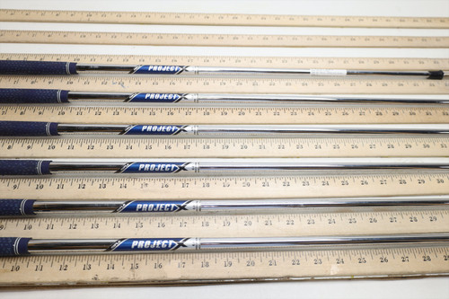 Project X Blue Label Steel 6.0 120g Stiff 34"-37.25" Iron Shaft Set Pulls 37003 Project X Blue Label Steel 6.0 120g Stiff 34"-37.25" Iron Shaft Set Pulls 37003