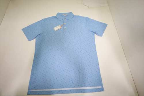 Peter Millar Golf Pattern Polo  Mens Size  Medium SEAPT New 5401