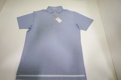 Peter Millar Golf Pattern Polo Mens Size Medium WHITE New 5402 Peter Millar Golf Pattern Polo Mens Size Medium WHITE New 5402