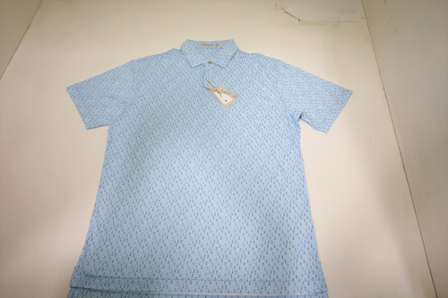 Peter Millar Golf Pattern Polo Mens Size Medium SEAPT New 5406 Peter Millar Golf Pattern Polo Mens Size Medium SEAPT New 5406