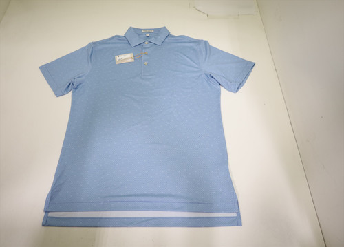 Peter Millar Golf Pattern Polo Mens Size Medium COTTAGE BLUE INV12625404 Peter Millar Golf Pattern Polo Mens Size Medium COTTAGE BLUE INV12625404