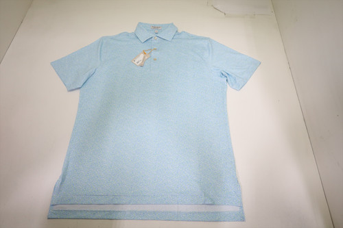 Peter Millar Golf Pattern Polo Mens Size Medium WHITE New 7477 Peter Millar Golf Pattern Polo Mens Size Medium WHITE New 7477