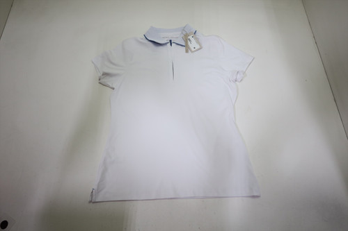 Peter Millar Golf Keswick Zip Neck Polo Womens Size Small WH/VI New INV12606540 Peter Millar Golf Keswick Zip Neck Polo Womens Size Small WH/VI New INV12606540