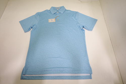 Peter Millar Golf Pattern Polo Mens Size Medium SEAPT New 5362 Peter Millar Golf Pattern Polo Mens Size Medium SEAPT New 5362