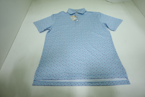 Peter Millar Golf Pattern Polo  Mens Size  Medium SEAPT Regular  New INV12548632