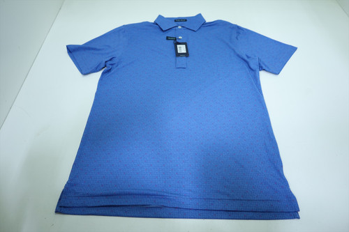 Peter Millar Golf Pattern Polo  Mens Size  Medium LUNAR Regular  New INV12548985