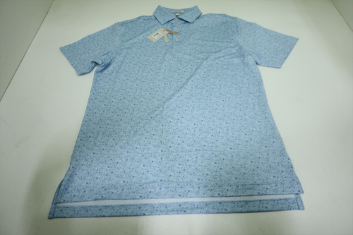 Peter Millar Golf Pattern Polo Mens Size Medium SKY Regular New INV12625200 Peter Millar Golf Pattern Polo Mens Size Medium SKY Regular New INV12625200