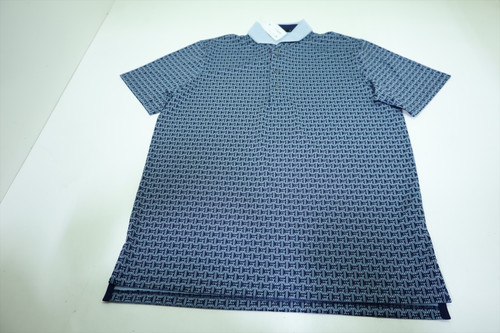 Greyson Golf Pattern Polo Mens Size Medium Navy Regular New INV12715559 Greyson Golf Pattern Polo Mens Size Medium Navy Regular New INV12715559