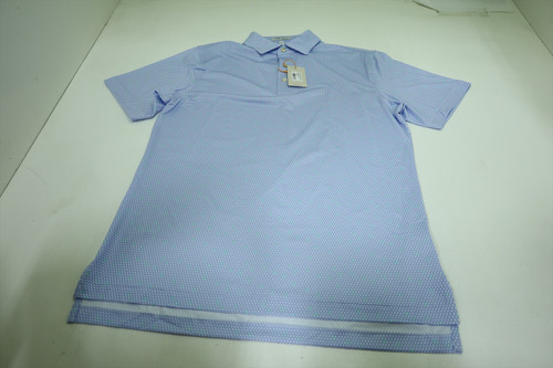 Peter Millar Golf Pattern Polo  Mens Size  Medium WHITE Regular  New INV12549228