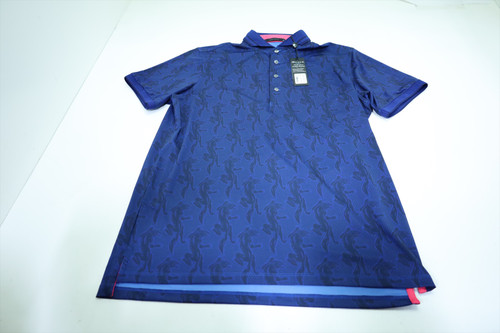 Greyson Golf Night Prowl Polo Mens Size Medium Maltese Blue New INV12717981