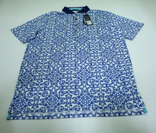 Greyson Golf Blue Migration Polo Mens Size Medium Arctic New INV12676397
