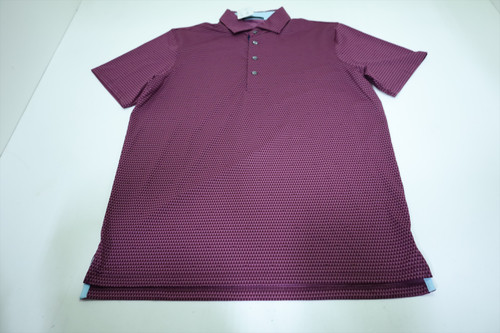Greyson Golf Pattern Polo  Mens Size  Medium Maroon Regular  New INV12717849