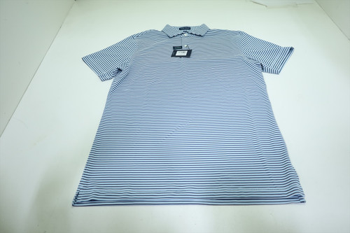 Peter Millar Golf Solid Polo Mens Size Medium BLUE FOREST New INV12549218