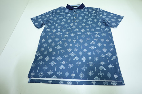 Greyson Golf Woven Spirits Polo Mens Size Medium Fjord New INV12717237 Greyson Golf Woven Spirits Polo Mens Size Medium Fjord New INV12717237