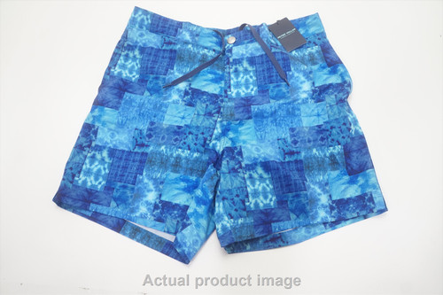 Peter Millar Shibori Patchwork Swim Trunk Swim Medium NAVY 796B New Peter Millar Shibori Patchwork Swim Trunk Swim Medium NAVY 796B New