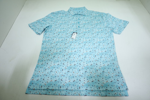 Johnnie-O Golf Kamp Polo Men Size Medium Peacock Regular New INV12586249 Johnnie-O Golf Kamp Polo Men Size Medium Peacock Regular New INV12586249
