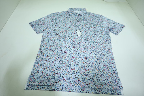 Johnnie-O Golf Zona Polo Men Size Medium Permafrost Regular New INV12586343 Johnnie-O Golf Zona Polo Men Size Medium Permafrost Regular New INV12586343
