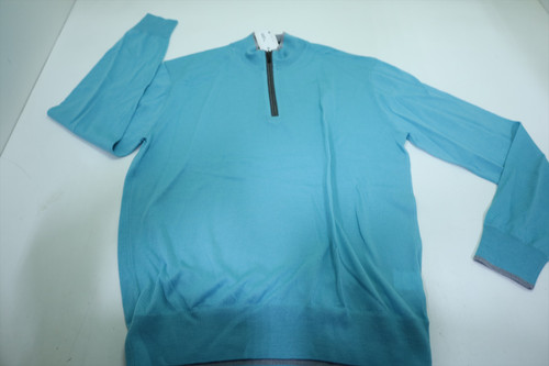 Greyson 1/4 Zip Wool Sweater Men Size Medium Aqua 1/4 Zip Sweater INV12710303 Greyson 1/4 Zip Wool Sweater Men Size Medium Aqua 1/4 Zip Sweater INV12710303