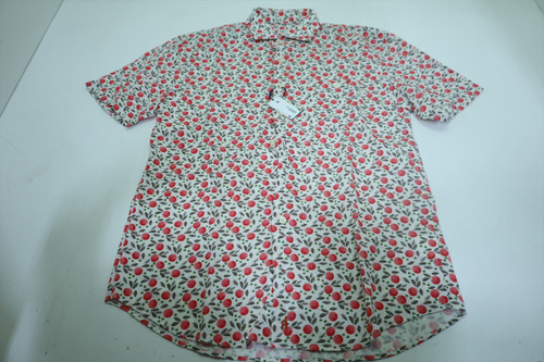 Johnnie-O Golf Porto Button Down Men Size Medium White Regular New INV12586982