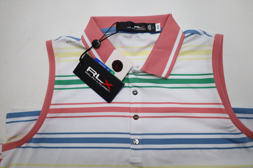 Ralph Lauren RLX Sleeveless Polo Women Size Large MULTI Regular