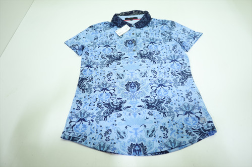 Greyson Winged Wolf Lace Scarlett Polo Women Size Small Wolf Blue INV12702415 Greyson Winged Wolf Lace Scarlett Polo Women Size Small Wolf Blue INV12702415