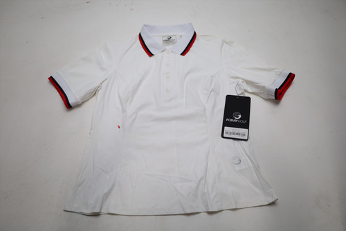 Foray Golf Golf Solid Polo Women Size Large White Regular 980E New 01312743 Foray Golf Golf Solid Polo Women Size Large White Regular 980E New 01312743