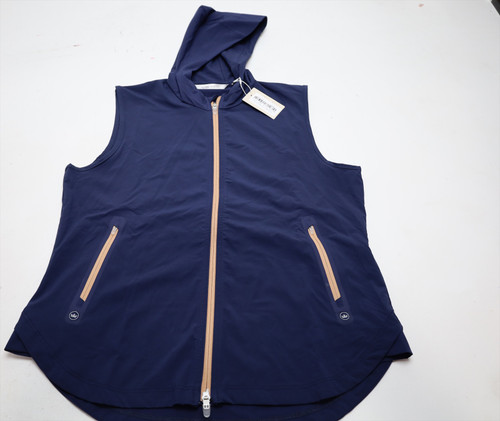 Peter Millar Golf Hoodie Vest Women Size Large Navy Regular 980E New 01312746 Peter Millar Golf Hoodie Vest Women Size Large Navy Regular 980E New 01312746