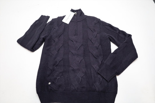Daily Sports 30% Wool Sweater Women Size Small Navy 1/4 Zip 980E 01312727 Daily Sports 30% Wool Sweater Women Size Small Navy 1/4 Zip 980E 01312727