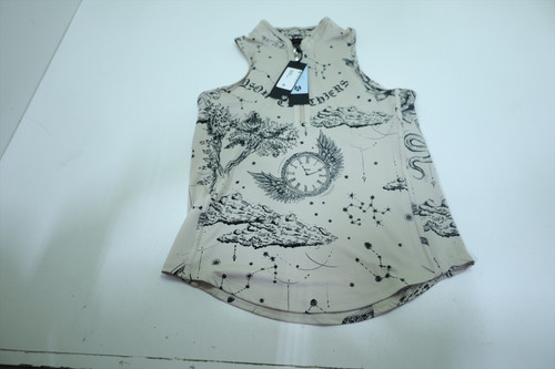 Greyson Moon Diamond Vesta Mock Neck Polo Women Size Small Sand INV12693024 Greyson Moon Diamond Vesta Mock Neck Polo Women Size Small Sand INV12693024