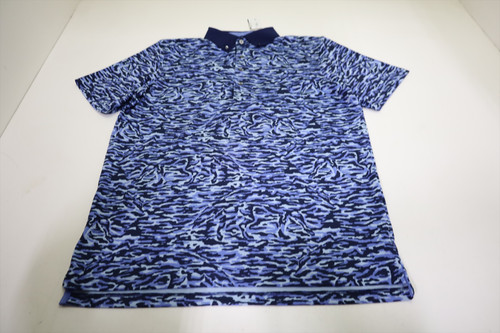 Greyson Golf Stalking Wolf Camo Polo Mens Size Medium Wolf Blue New INV12643240