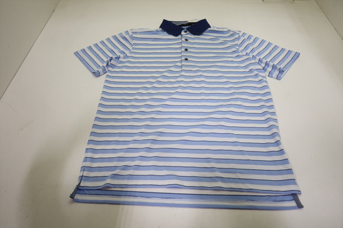 Greyson Golf Solid Polo  Mens Size  Medium White/Sky Regular  New INV12694310