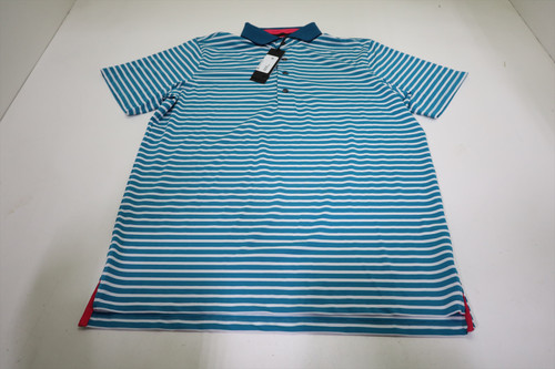 Greyson Santa Ana Polo Mens Size Medium Salmander/Arctic Regular New INV12704205