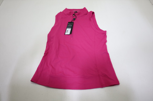 New Greyson Sleeveless Halley Quarter Zip Polo Womens Small Lychee INV12670270 New Greyson Sleeveless Halley Quarter Zip Polo Womens Small Lychee INV12670270
