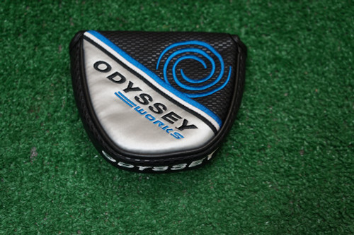 Odyssey Golf Works 2-Ball Mallet Putter Blue Headcover Good HA14-8-17 Odyssey Golf Works 2-Ball Mallet Putter Blue Headcover Good HA14-8-17