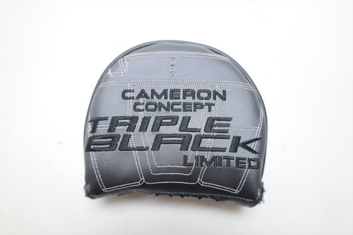Scotty Cameron Concept Triple Black Limited RH Mallet Putter Headcover Mint Scotty Cameron Concept Triple Black Limited RH Mallet Putter Headcover Mint