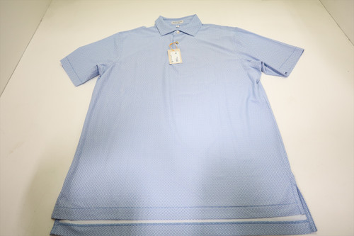 Peter Millar Golf Pattern Polo  Mens Size  Medium SAILR Regular  New INV12808362