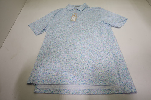 Peter Millar Golf Pattern Polo  Mens Size  Medium WHT Regular  New INV12809184 Peter Millar Golf Pattern Polo  Mens Size  Medium WHT Regular  New INV12809184