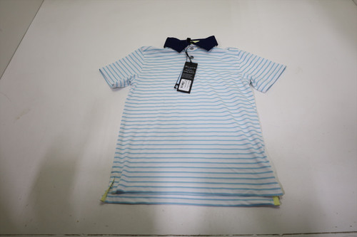 GREYSON Golf Youth Torrey Polo Boys Size Small Arctic/Topaz New INV12680460