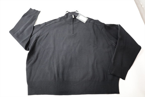 G/Fore MERINO WOOL CONTRAST Sweater Womens Small ONYX 1/4 Zip New INV12778526