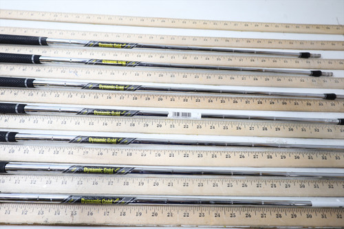 True Temper Dynamic Gold Mid 115 Stiff 34.25-37.5 Iron Shaft Set Pulls 7Pc 5404