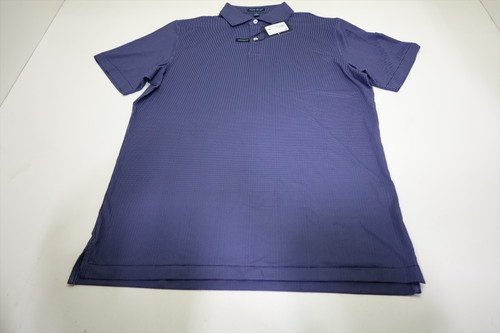 Peter Millar Golf Pattern Polo  Mens Size  Medium NAV   New INV12807929