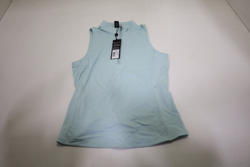 Greyson Sleeveless Halley Quarter Zip Polo Womens Small Shore W/Logo INV12690816