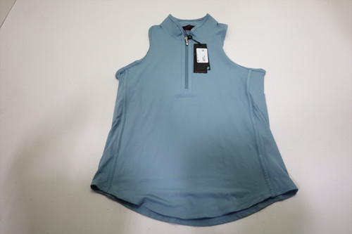 Greyson Sleeveless Vesta Mock Neck Top Polo Womens Size Small Agave INV12690903