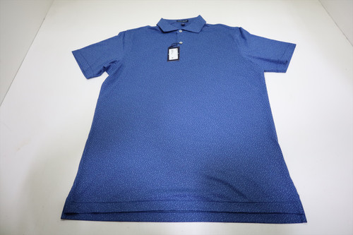 Peter Millar Golf Pattern Polo  Mens Size  Medium OCEBL   New INV12807814