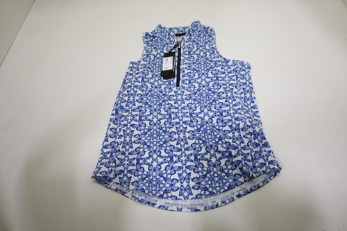 Greyson Blue Migration Vesta Mock Neck Polo Womens Small Arctic INV12689521