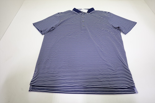 Greyson Hancock Stripe Polo Mens Medium Maltese Blue/Dewberry/Arctic INV12718184