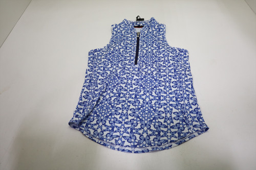 Greyson Blue Migration Vesta Mock Neck Polo Womens Small Arctic INV12720398